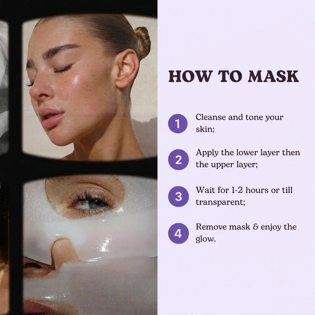 Hydrogel mask close-up