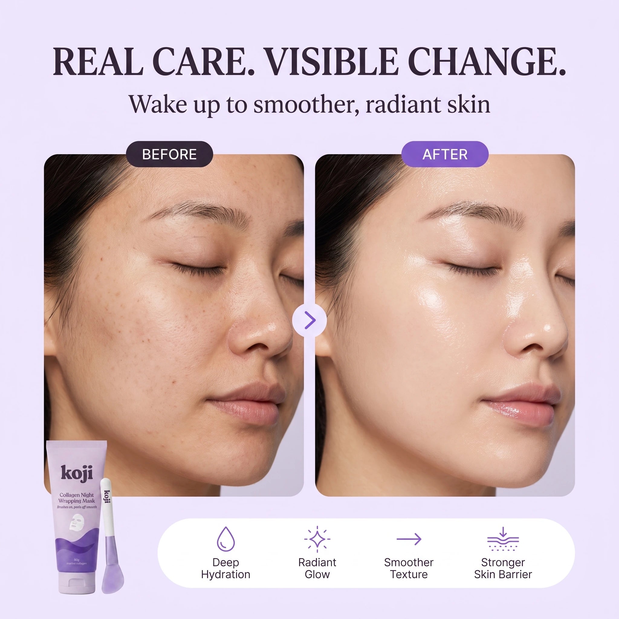 Before and after — real visible change